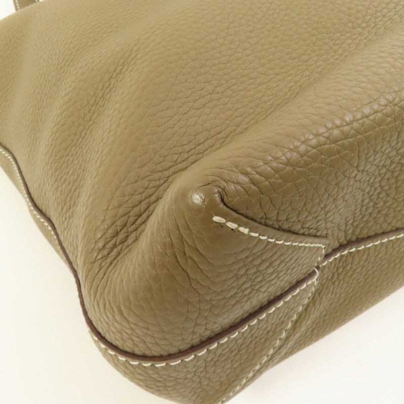 HERMES Clemence皮革Double Sens 35手挽袋 Etoupe/Rouge Tomato-12