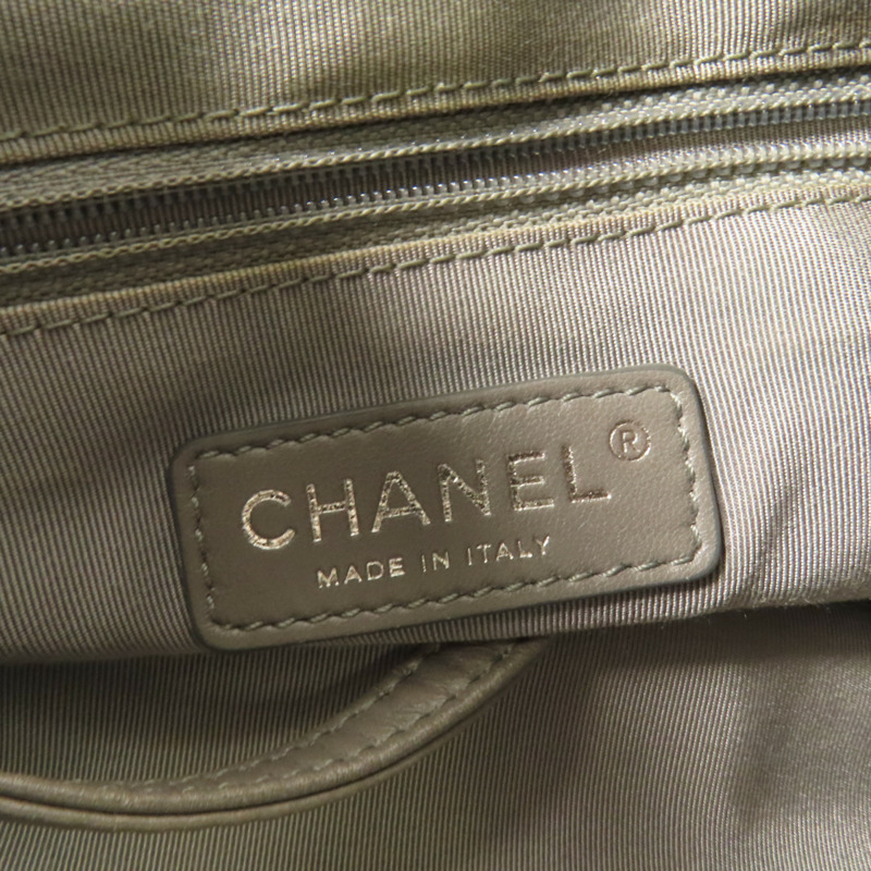 CHANEL 尼龍Pre-Owned 2009 CC銀扣手挽袋-8