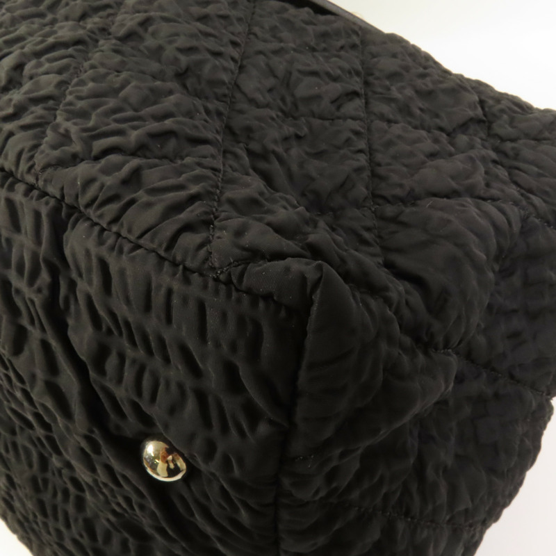 CHANEL 尼龍Pre-Owned 2009 CC銀扣手挽袋-9