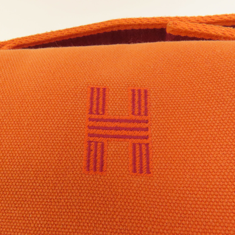 HERMES 帆布Bride A Brac銀扣手挽袋-5