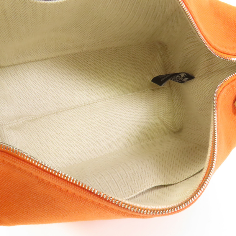 HERMES 帆布Bride A Brac銀扣手挽袋-7