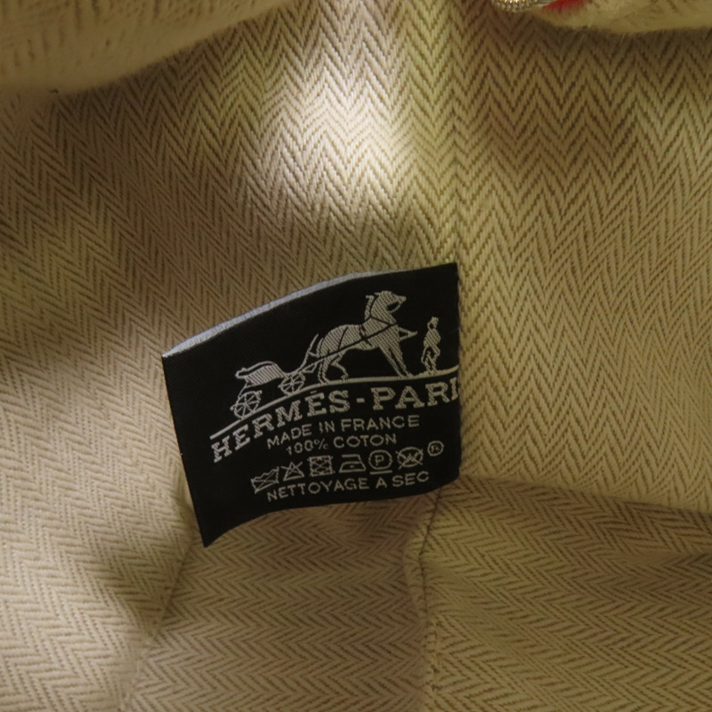 HERMES 帆布Bride A Brac銀扣手挽袋-8