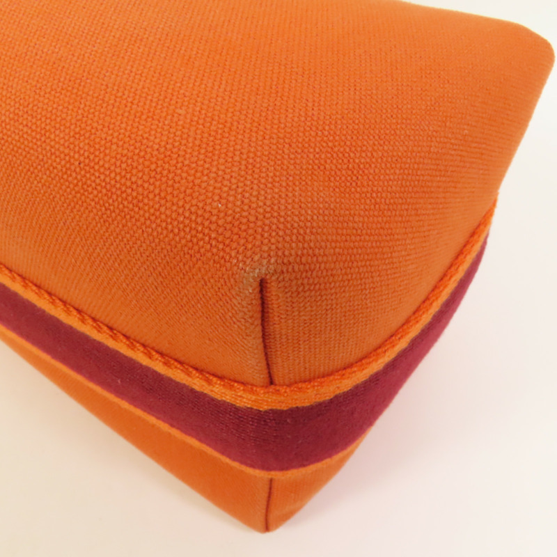 HERMES 帆布Bride A Brac銀扣手挽袋-10