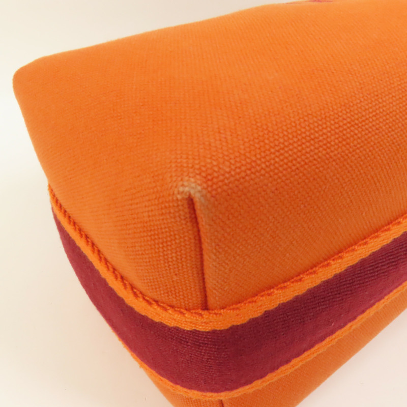 HERMES 帆布Bride A Brac銀扣手挽袋-12