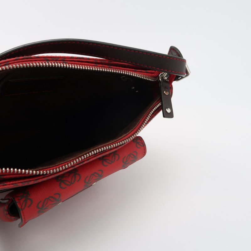 Loewe牛皮老花壓紋字母Logo字母包斜挎包單肩包-7