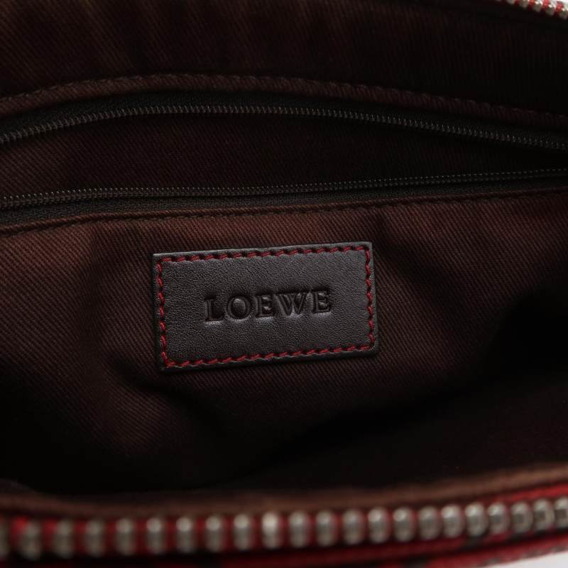 Loewe牛皮老花壓紋字母Logo字母包斜挎包單肩包-8