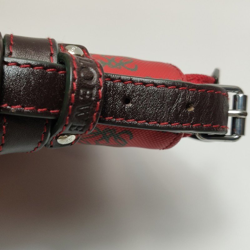 Loewe牛皮老花壓紋字母Logo字母包斜挎包單肩包-11