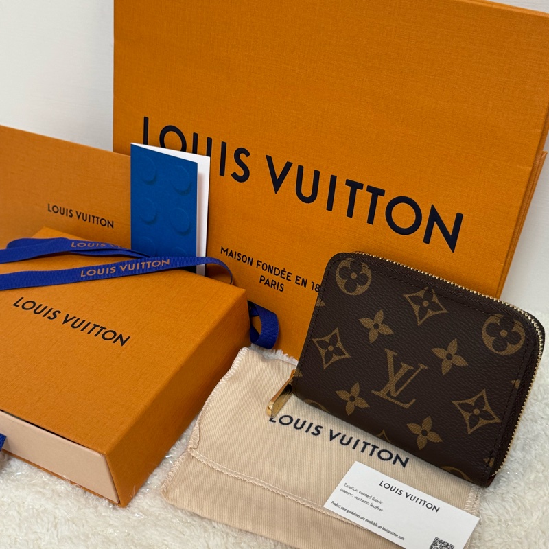 Louis Vuitton -LV M60067 經典老花 零錢卡包 短夾 -全新全配-0