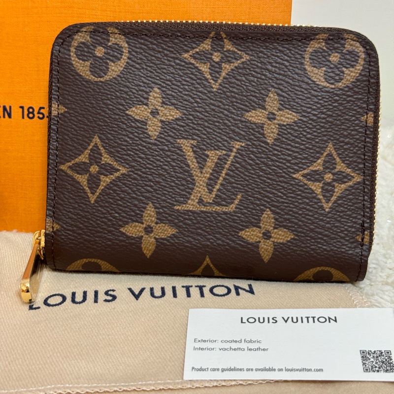Louis Vuitton -LV M60067 經典老花 零錢卡包 短夾 -全新全配-1