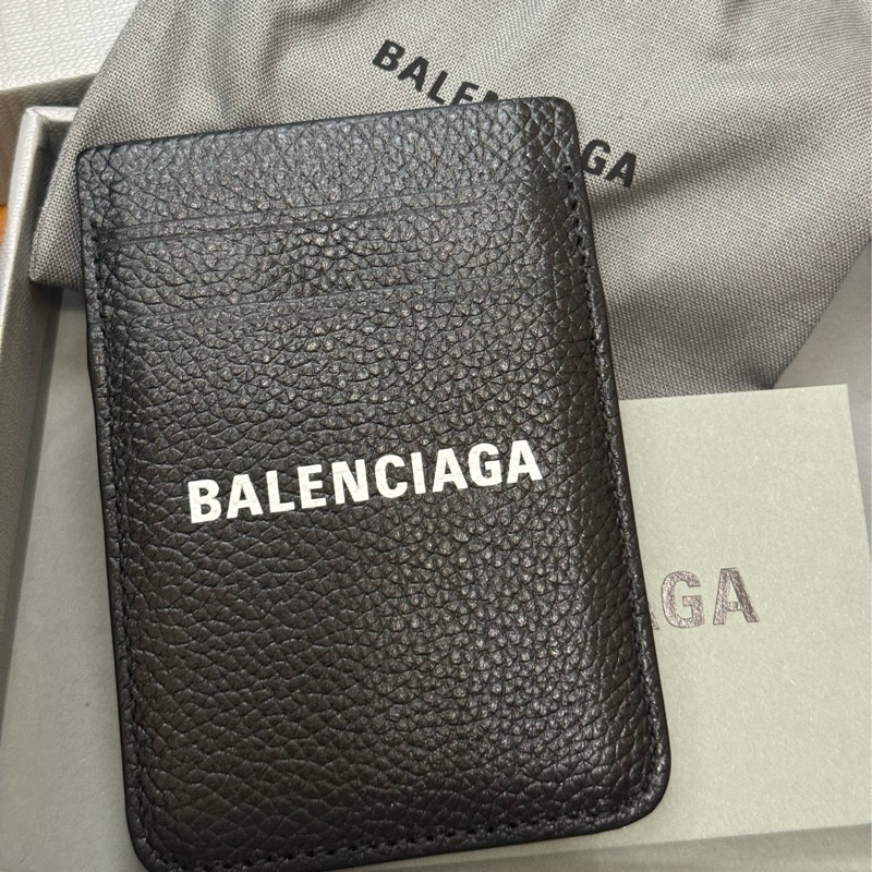 巴黎世家手機卡夾 balenciaga MagSafe 磁吸卡套黑色-7