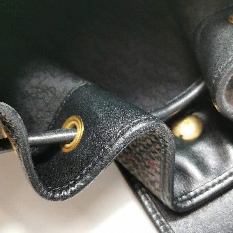 Saint Laurent牛皮拼色三角YSL logo水桶包單肩包-9