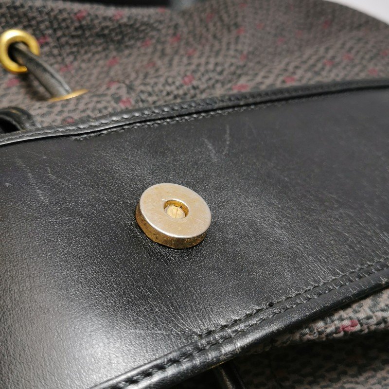 Saint Laurent牛皮拼色三角YSL logo水桶包單肩包-12