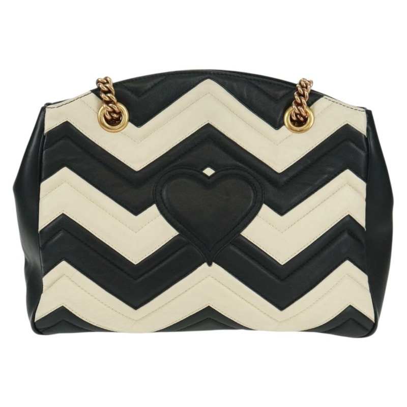 【日本直送】GUCCI GG Marmont 鏈條單肩包 黑色 金色 443501 正品 161601V-1