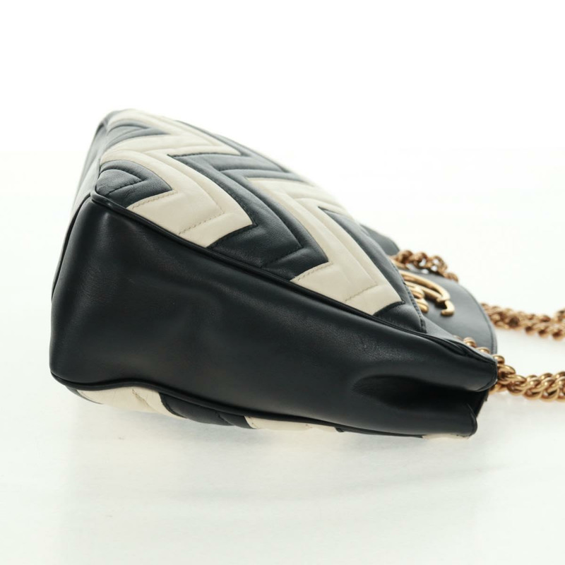 【日本直送】GUCCI GG Marmont 鏈條單肩包 黑色 金色 443501 正品 161601V-3