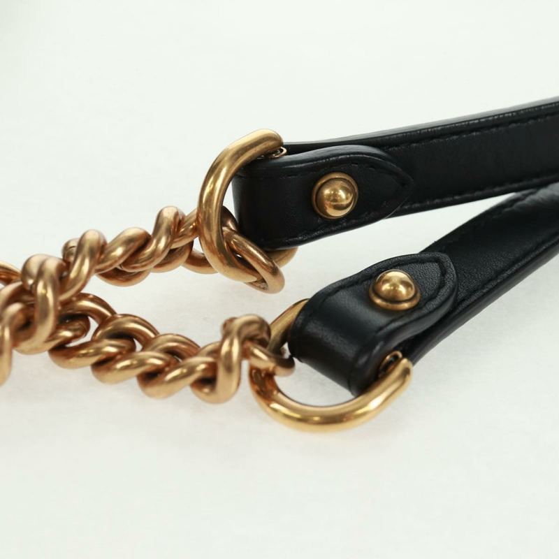 【日本直送】GUCCI GG Marmont 鏈條單肩包 黑色 金色 443501 正品 161601V-7