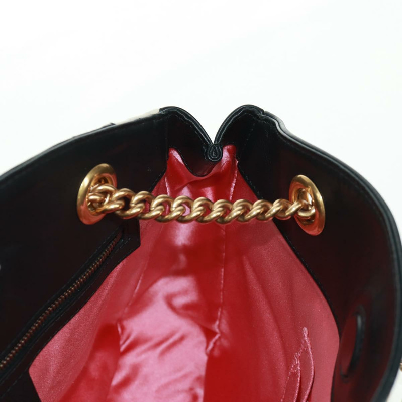 【日本直送】GUCCI GG Marmont 鏈條單肩包 黑色 金色 443501 正品 161601V-19