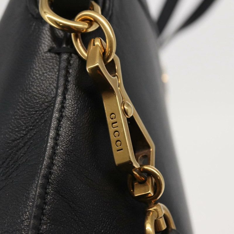 【日本直送】GUCCI 黑色金色皮革單肩包 630595 正品 164492-18
