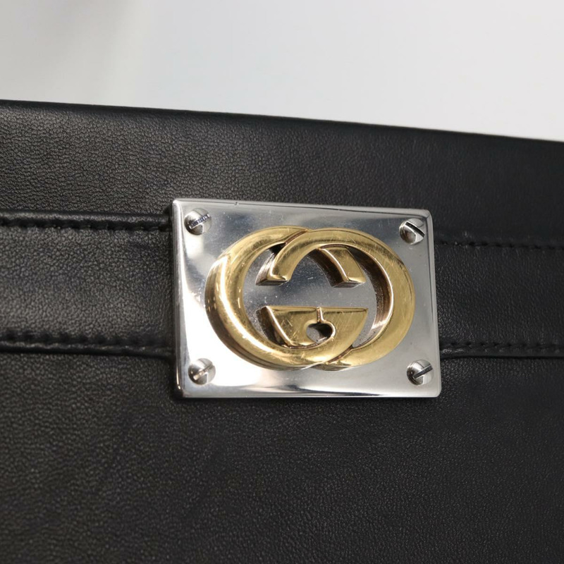 【日本直送】GUCCI 黑色金色皮革單肩包 630595 正品 164492-19