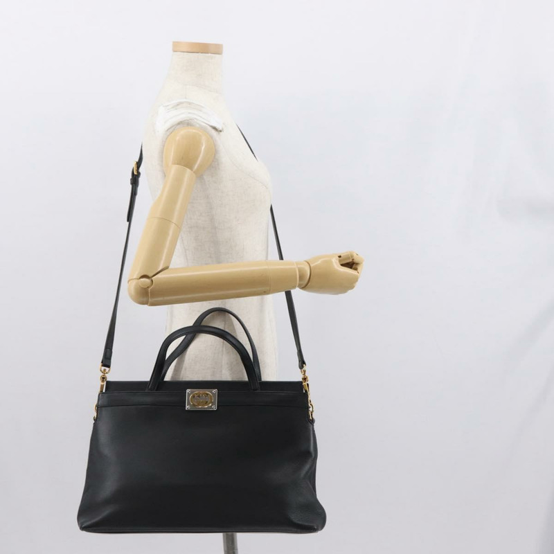 【日本直送】GUCCI 黑色金色皮革單肩包 630595 正品 164492-26