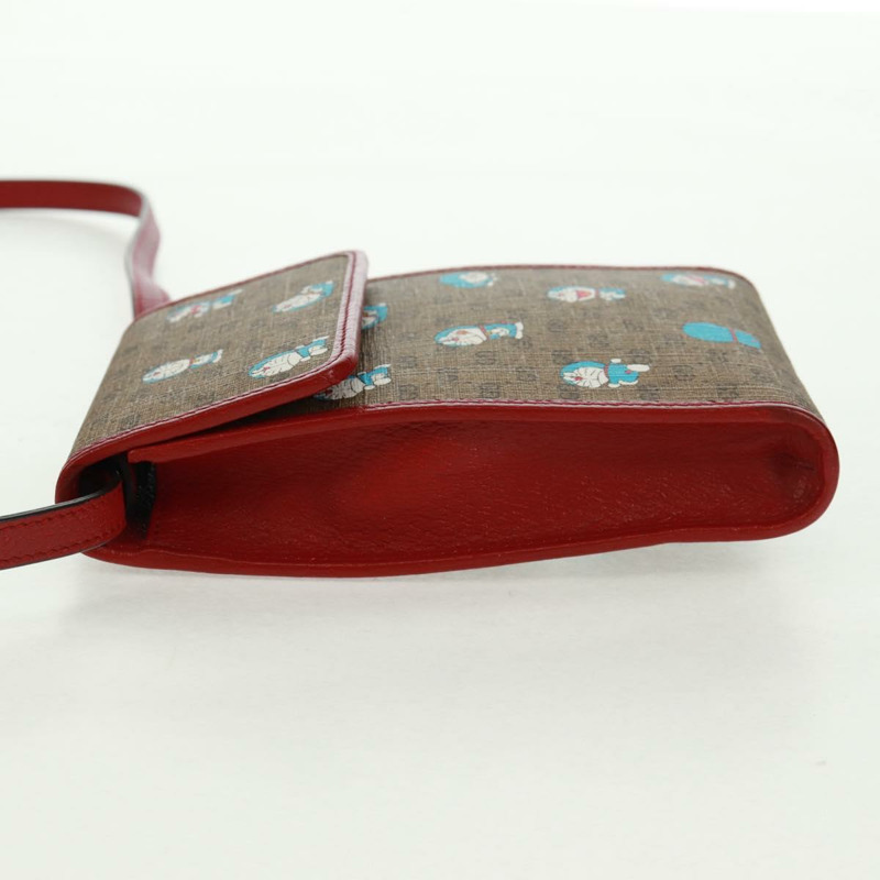 【日本直送】GUCCI Micro GG Supreme哆啦A夢肩包 PVC 米色 金色 647805 正品 163610M-2