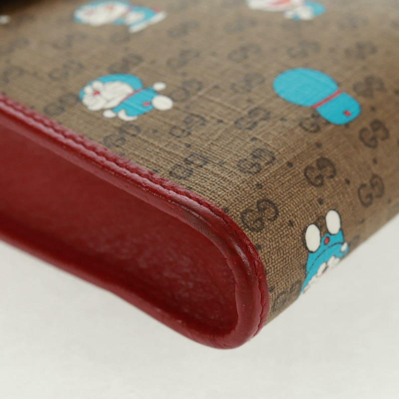 【日本直送】GUCCI Micro GG Supreme哆啦A夢肩包 PVC 米色 金色 647805 正品 163610M-7