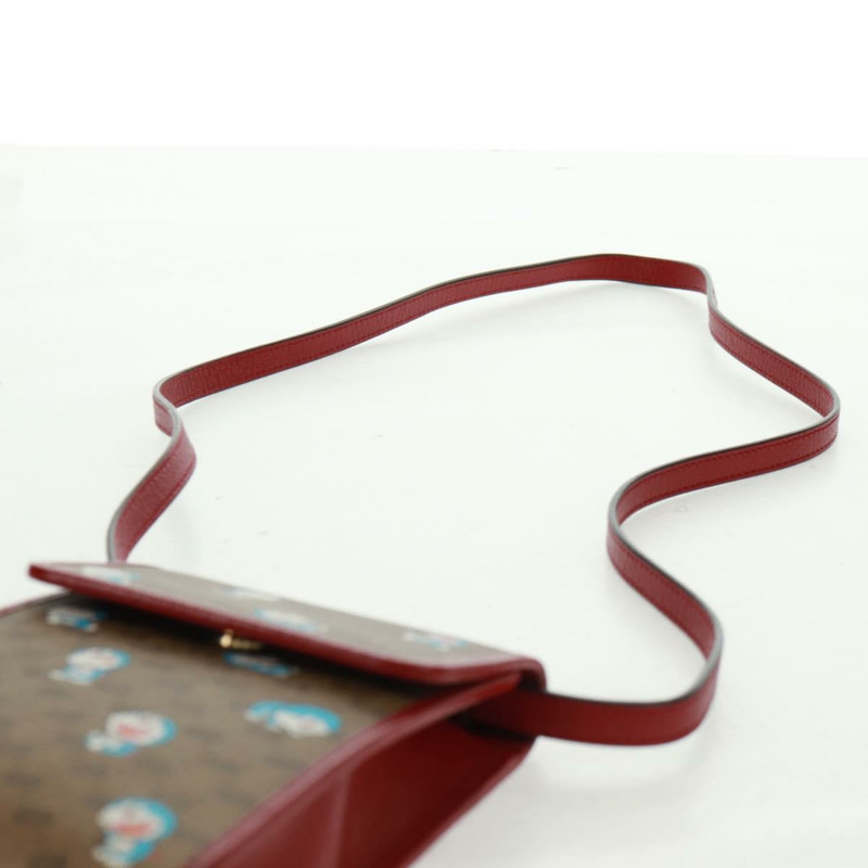 【日本直送】GUCCI Micro GG Supreme哆啦A夢肩包 PVC 米色 金色 647805 正品 163610M-13