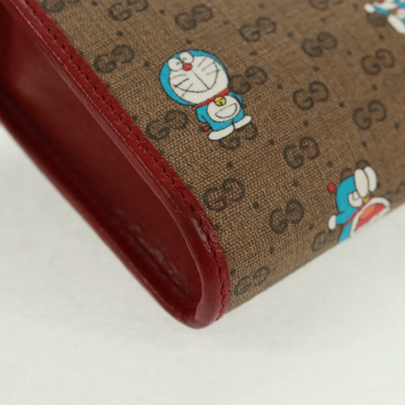 【日本直送】GUCCI Micro GG Supreme哆啦A夢肩包 PVC 米色 金色 647805 正品 163610M-15