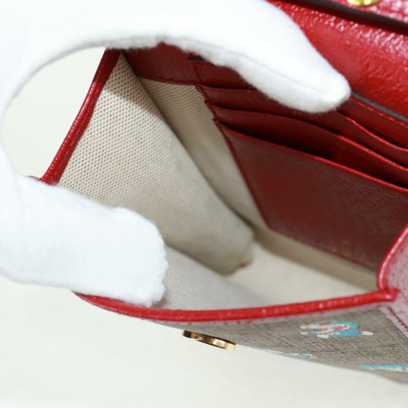 【日本直送】GUCCI Micro GG Supreme哆啦A夢肩包 PVC 米色 金色 647805 正品 163610M-20