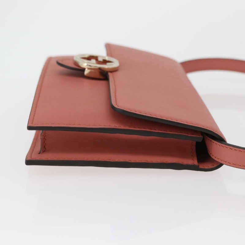 【日本直送】GUCCI 肩挎皮包 皮革 粉紅金 369664 正品 ka1585M-2