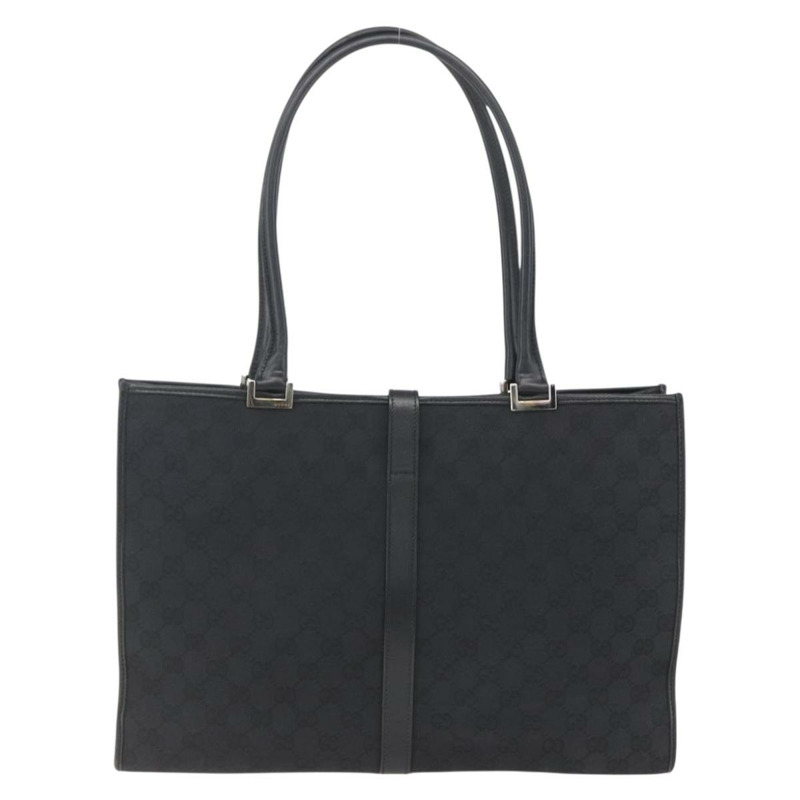 【日本直送】GUCCI GG帆布Jackie托特包 黑色 銀色 002 1074 正品 165425-1