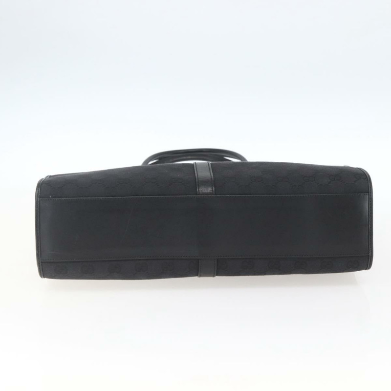 【日本直送】GUCCI GG帆布Jackie托特包 黑色 銀色 002 1074 正品 165425-4