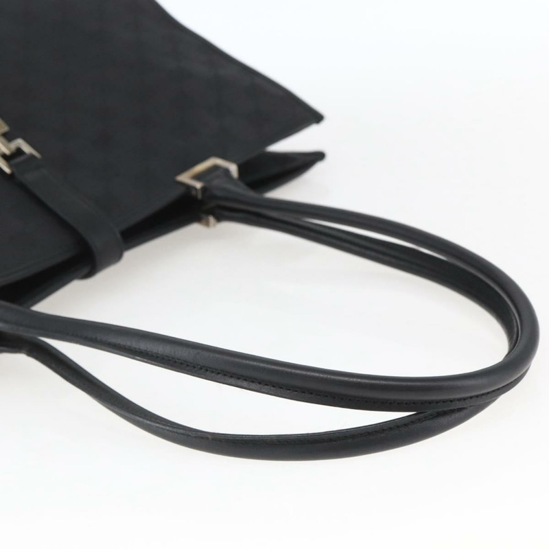 【日本直送】GUCCI GG帆布Jackie托特包 黑色 銀色 002 1074 正品 165425-6