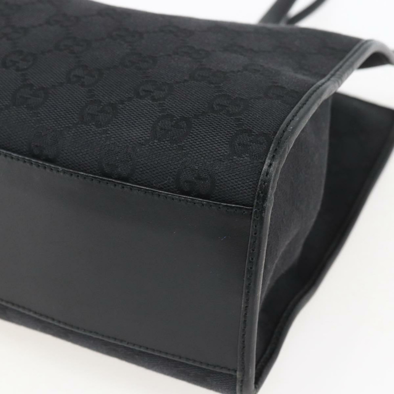 【日本直送】GUCCI GG帆布Jackie托特包 黑色 銀色 002 1074 正品 165425-8