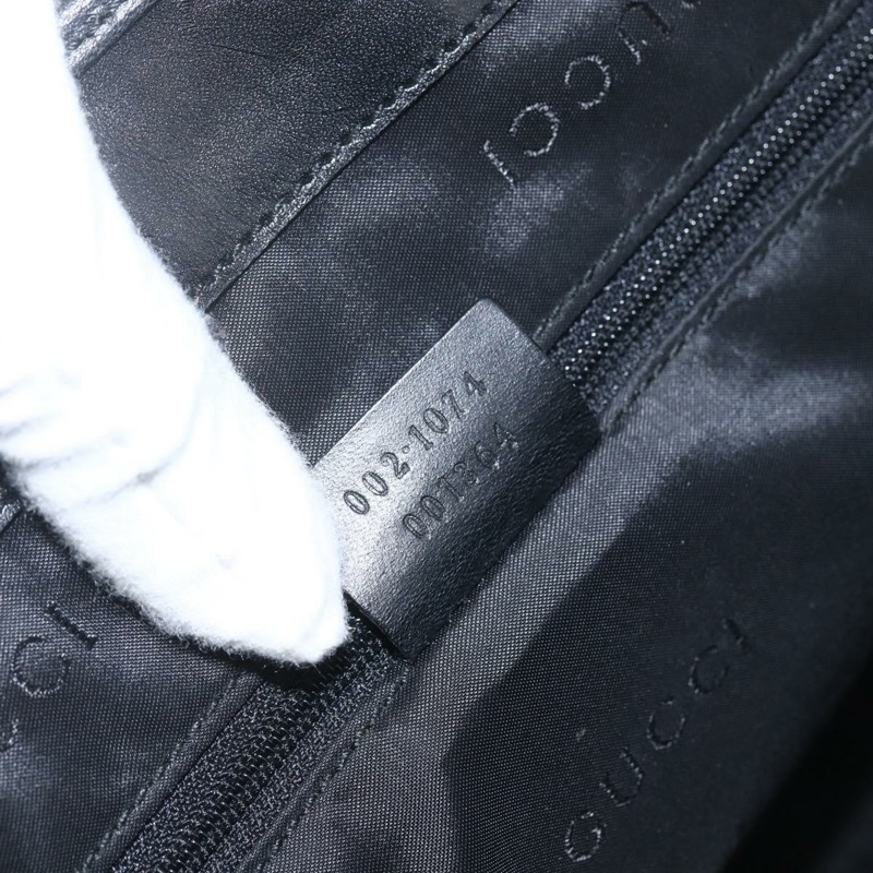 【日本直送】GUCCI GG帆布Jackie托特包 黑色 銀色 002 1074 正品 165425-11