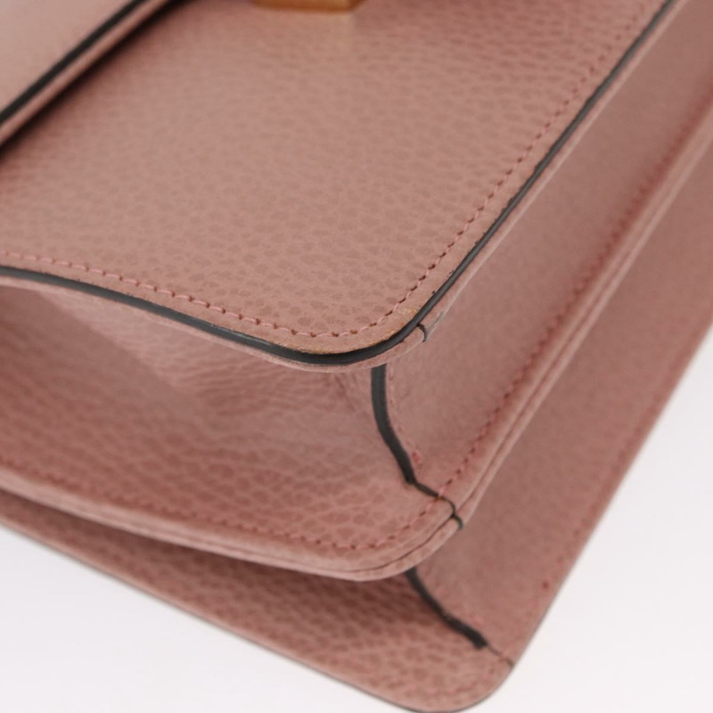 【日本直送】GUCCI 互扣鏈條肩背包 皮革 粉紅金 510304 正品 ka1595M-8