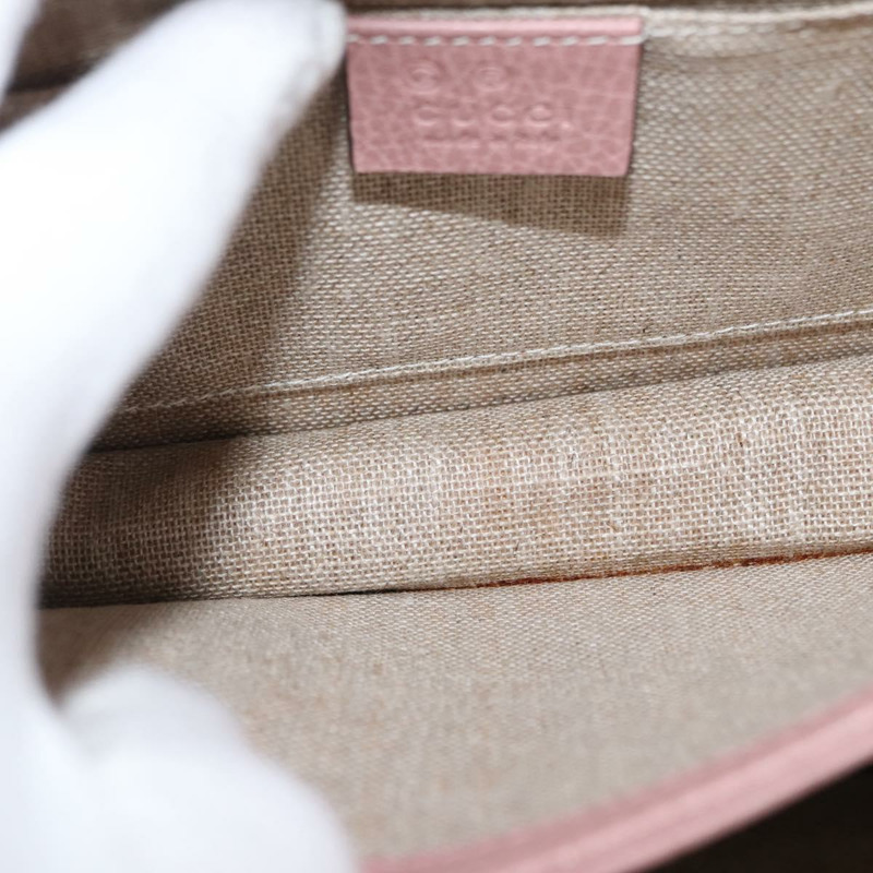 【日本直送】GUCCI 互扣鏈條肩背包 皮革 粉紅金 510304 正品 ka1595M-9