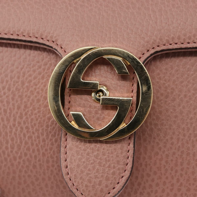 【日本直送】GUCCI 互扣鏈條肩背包 皮革 粉紅金 510304 正品 ka1595M-16