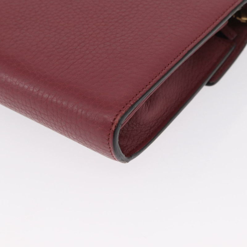 【日本直送】GUCCI GG Marmont 鏈條單肩包 皮革 粉金 401232 正品 ka1546SAV-15