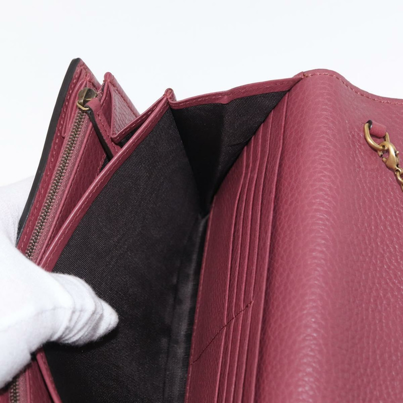 【日本直送】GUCCI GG Marmont 鏈條單肩包 皮革 粉金 401232 正品 ka1546SAV-19