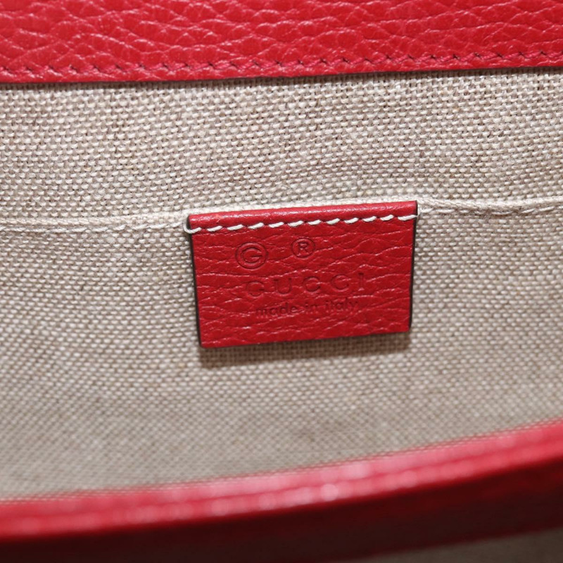 【日本直送】GUCCI 鏈條互扣式肩背包 皮革 紅色 金色 510304 正品 ka1541M-17