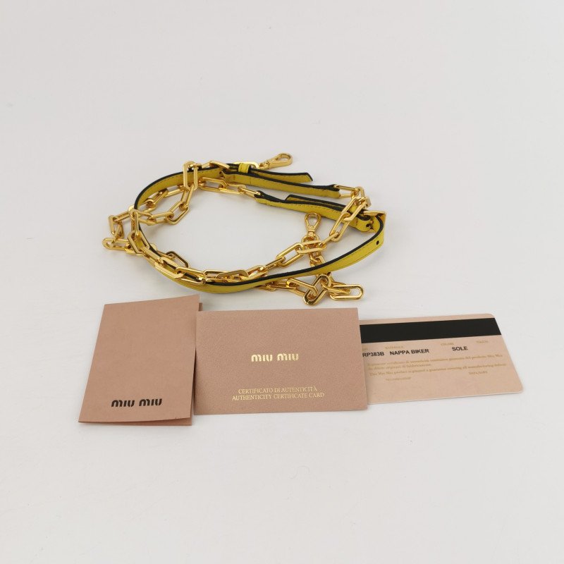 Miu Miu羊皮純色絎縫金屬鎖扣斜挎包單肩包-8