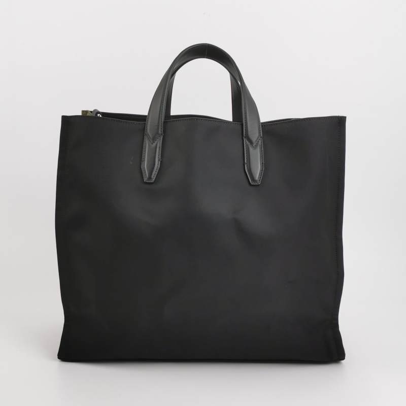 Fendi牛皮尼龍布拼色字母Logo斜挎包單肩包-4