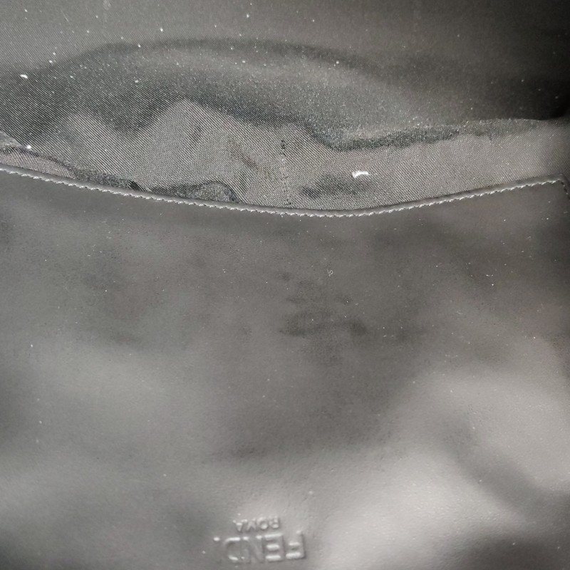 Fendi牛皮尼龍布拼色字母Logo斜挎包單肩包-9