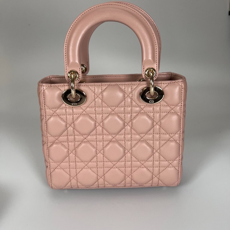 DIOR 粉LADY DIOR黛妃包小號-1