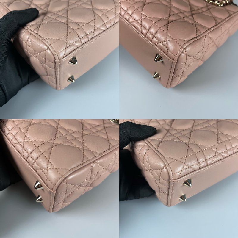 DIOR 粉LADY DIOR黛妃包小號-10