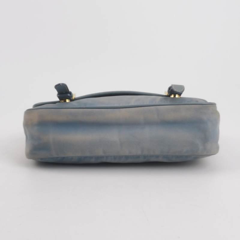 Prada牛皮尼龍布字母Logo皮帶扣斜挎包單肩包-5