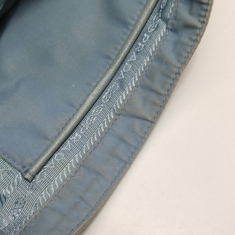 Prada牛皮尼龍布字母Logo皮帶扣斜挎包單肩包-9