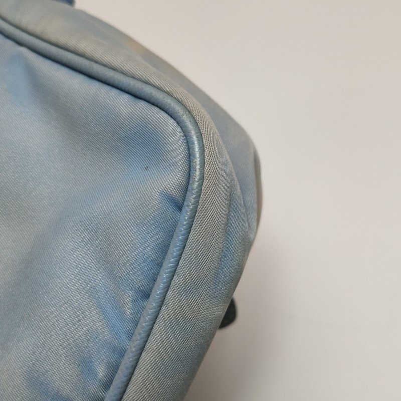 Prada牛皮尼龍布字母Logo皮帶扣斜挎包單肩包-16