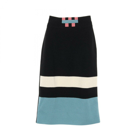 愛馬仕羊絨半身裙，黑白藍三色，二手女款，34碼