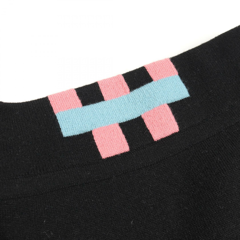 愛馬仕羊絨半身裙,黑白藍三色,二手女款,34碼-7